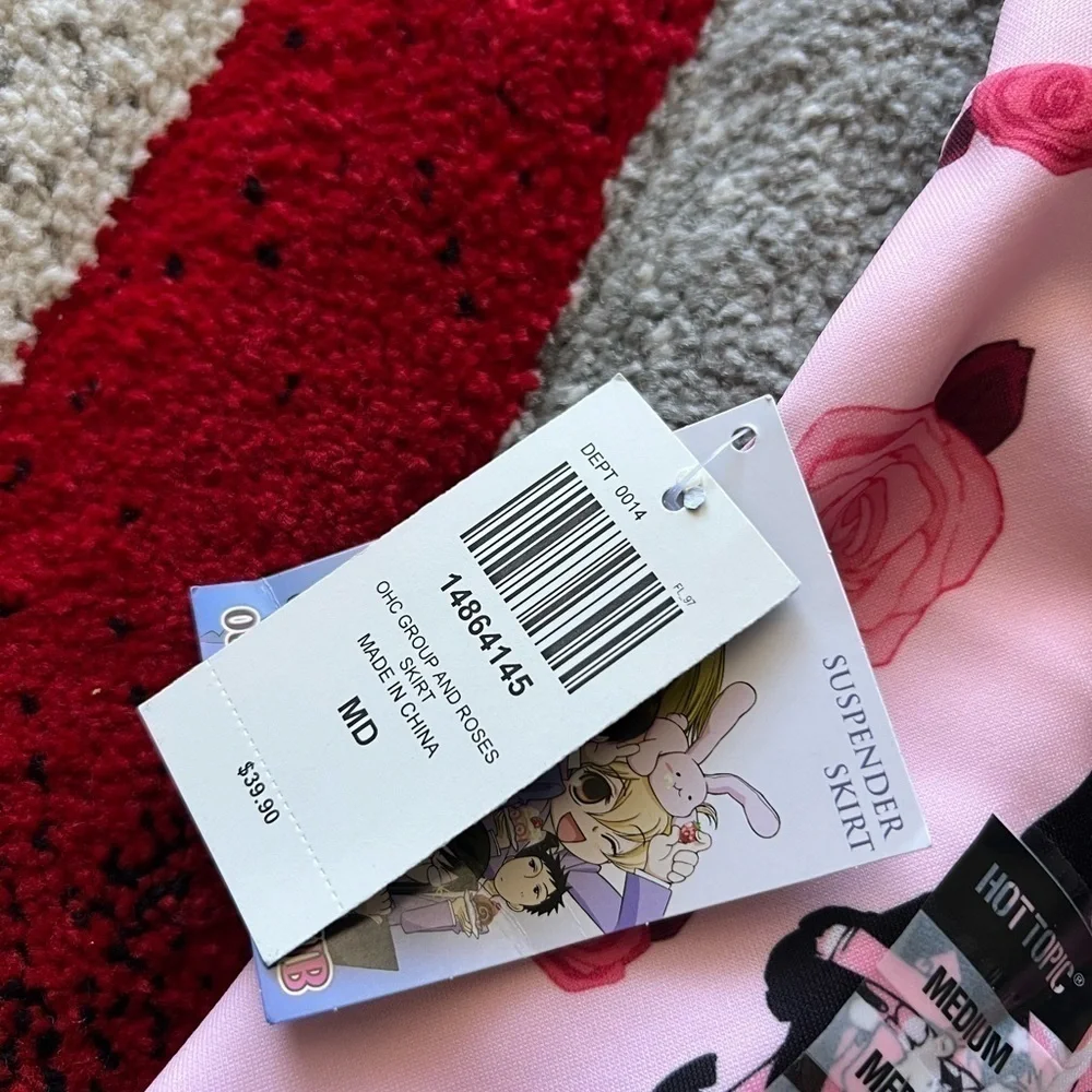 Hot Topic Ouran Host Club Themed Pink Suspender Skirt